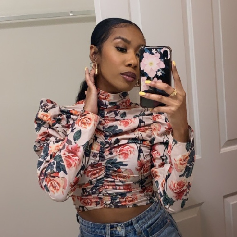 Floral Cropped Blouse